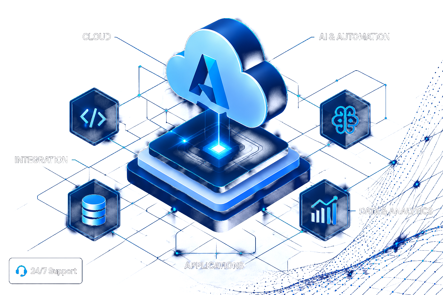 Illustration of cloud infrastructure