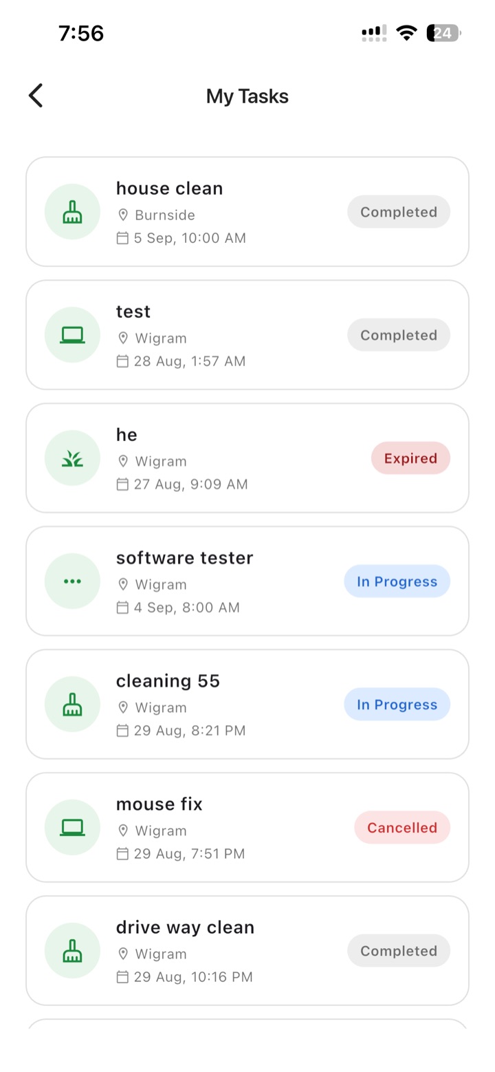 My tasks, poster view