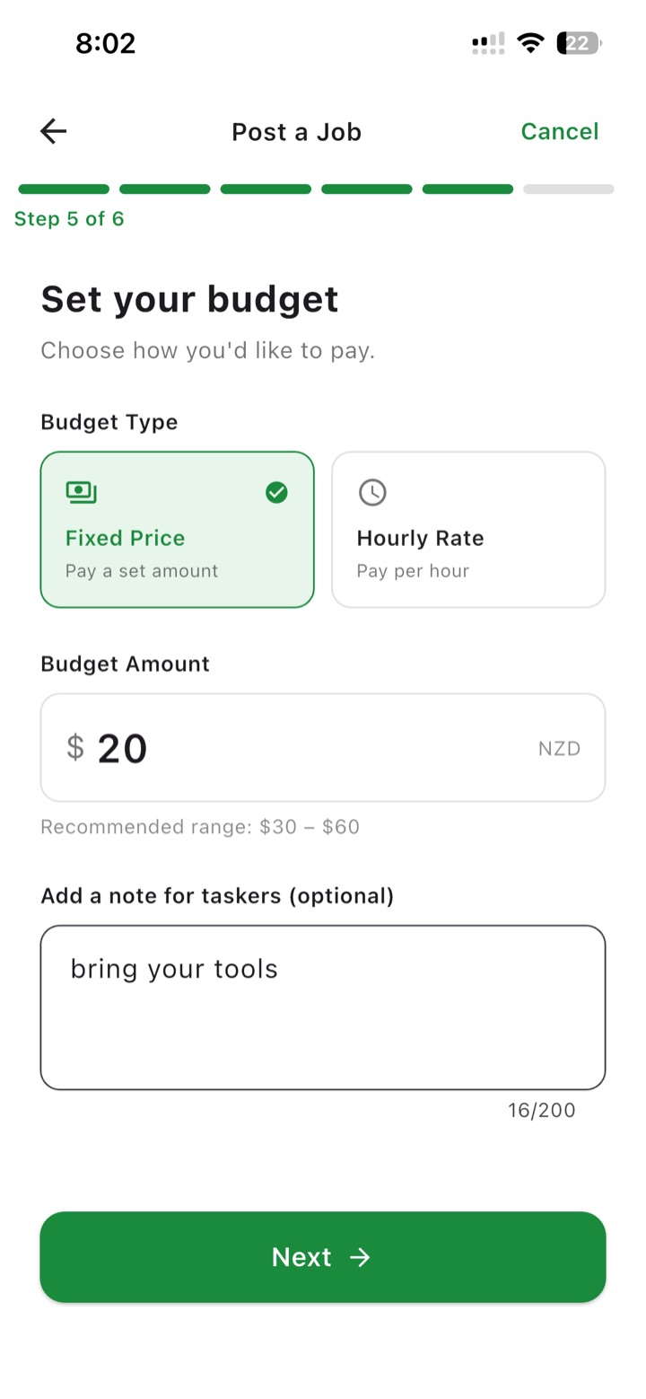 Set your budget